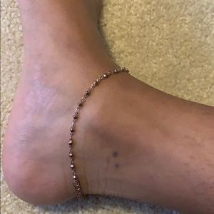 gold colored adjustable anklet
